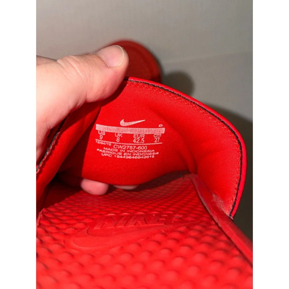 Men's Nike Stussy Red Slides Size 9